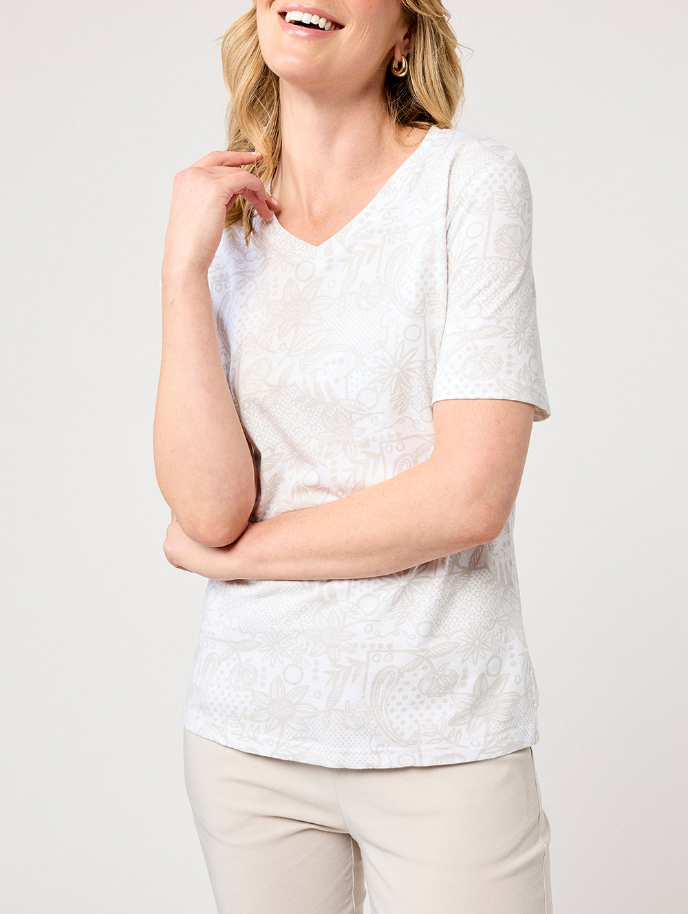 Delphi V Neck Top