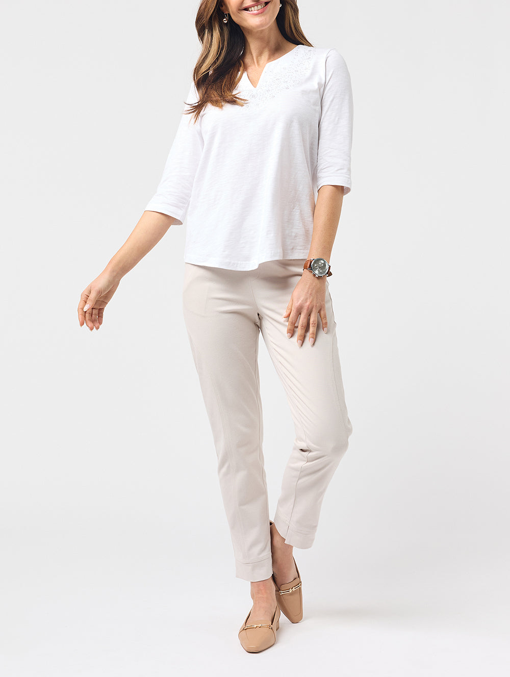 Sylvia Elbow Sleeve Top