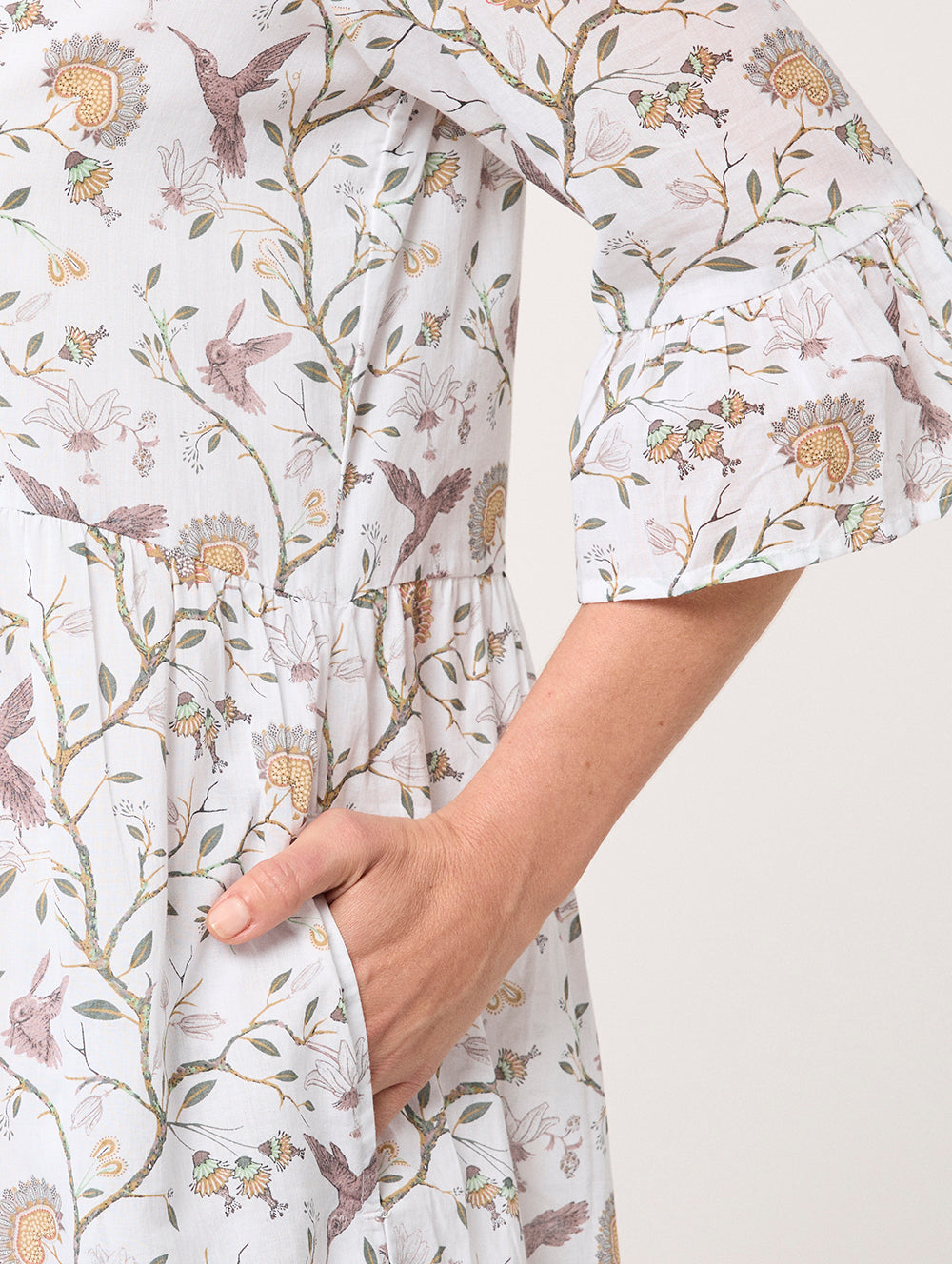 Wattle Tree Elbow Sleeve Dress