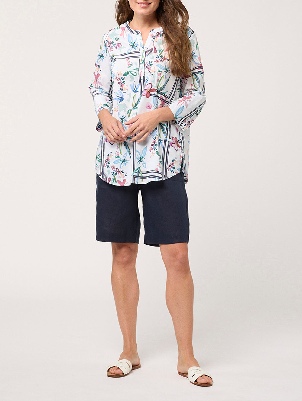 Adoria Tile 3/4 Sleeve Shirt