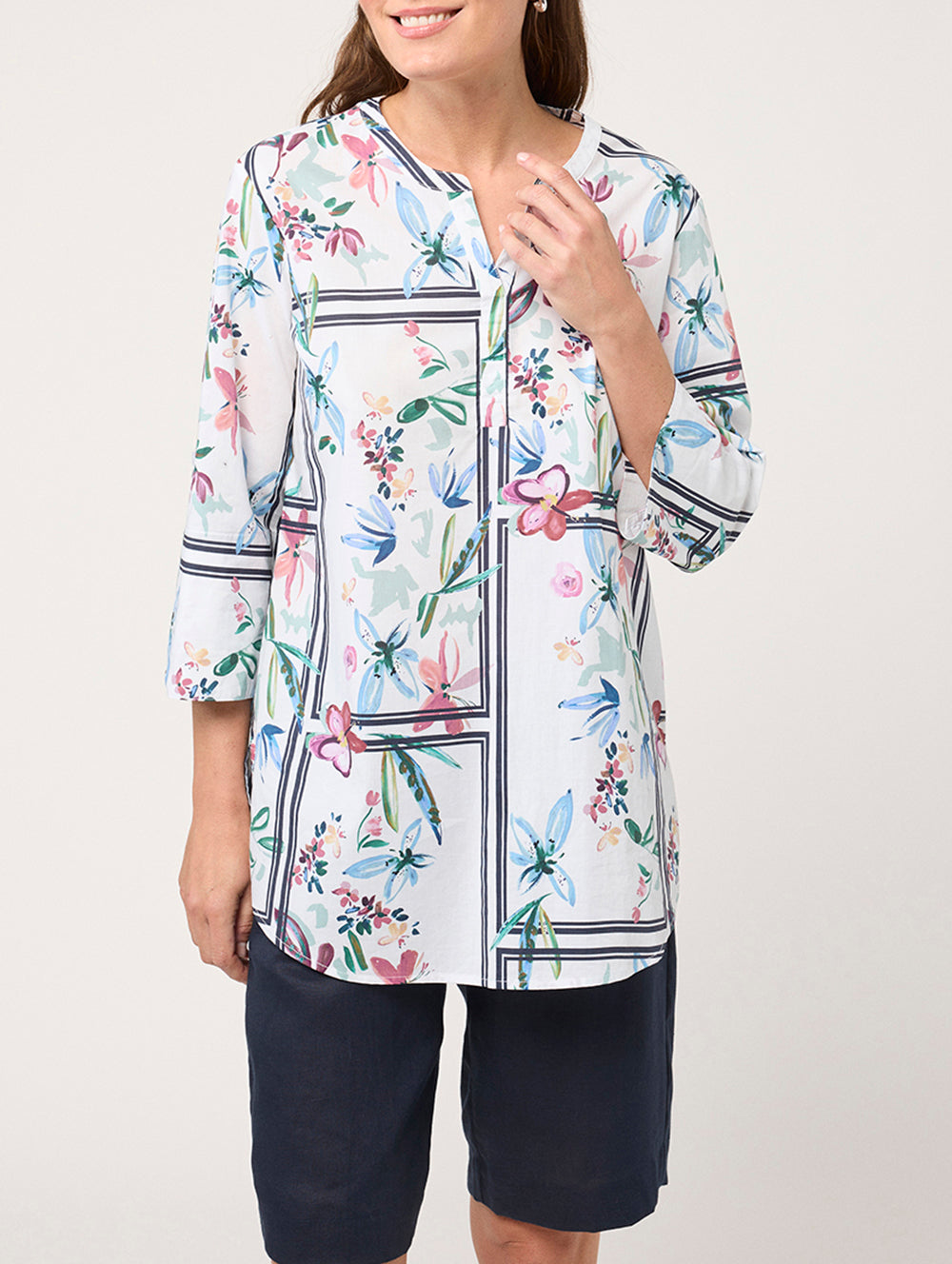 Adoria Tile 3/4 Sleeve Shirt