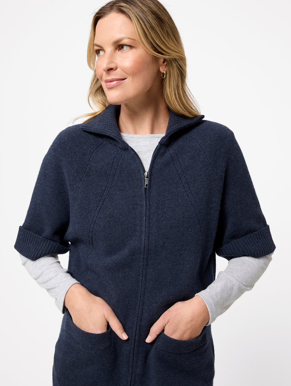 Ria Zip Through Cardigan