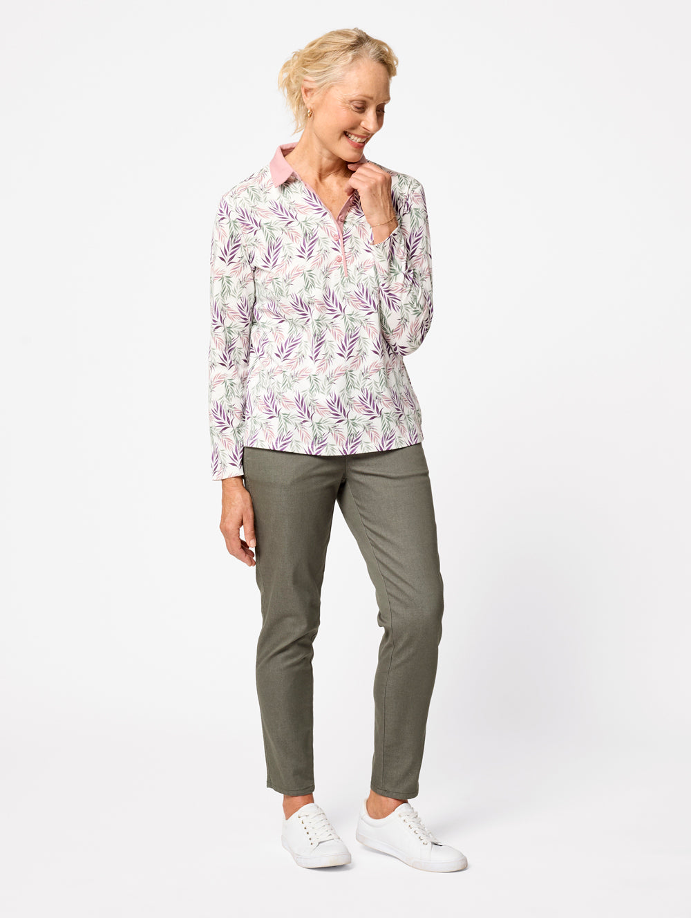 Liliya Long Sleeve Polo