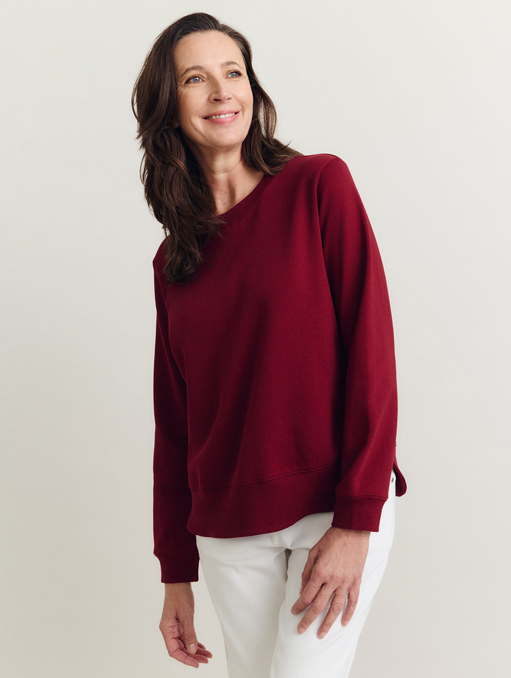 Madie Curved Crew Top