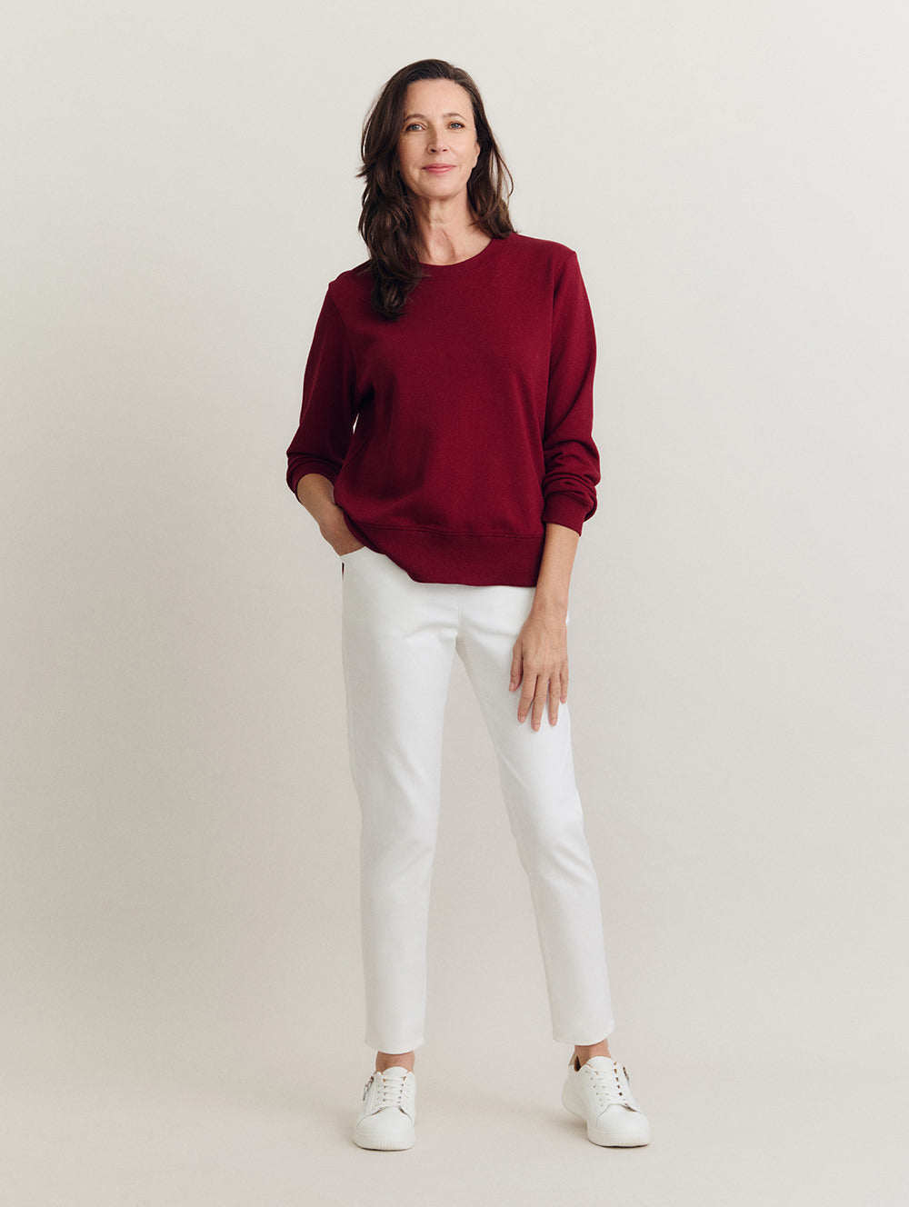 Madie Curved Crew Top