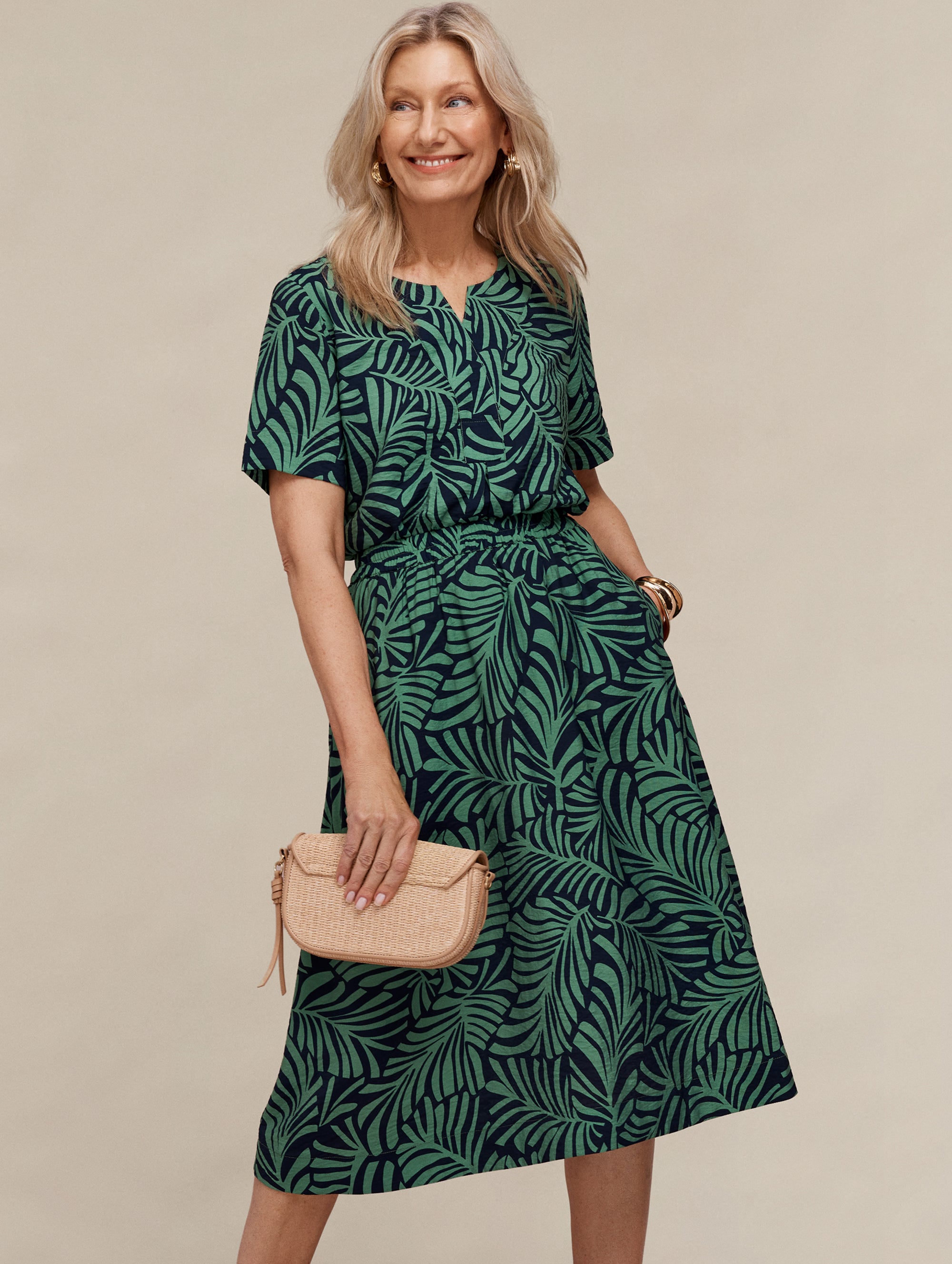 Maja Leaf Print Blouse