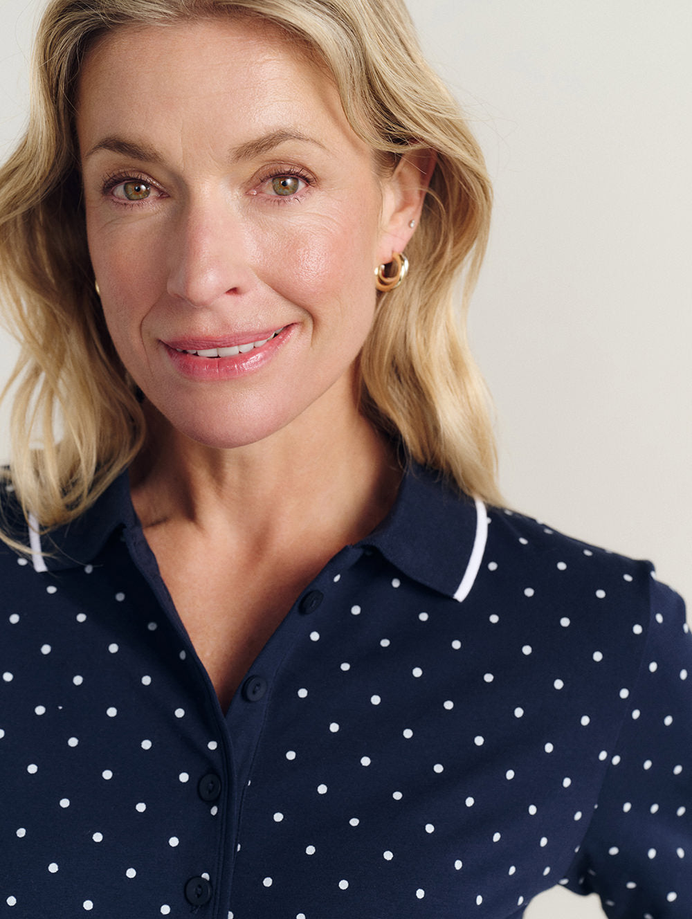 Polka Dot Short Sleeve Polo