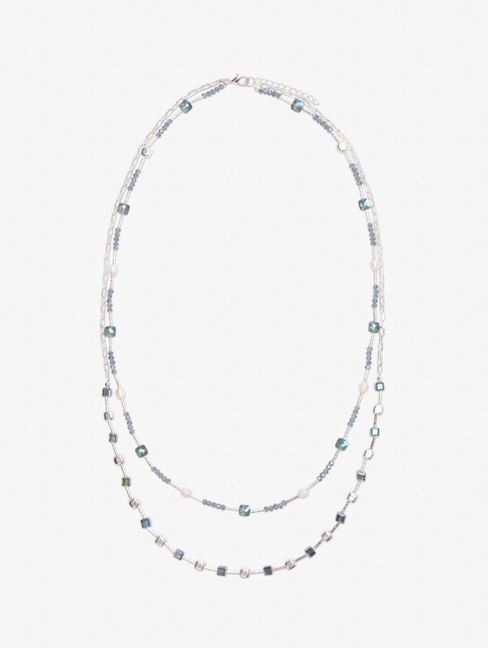 Midnight Square Bead Necklace