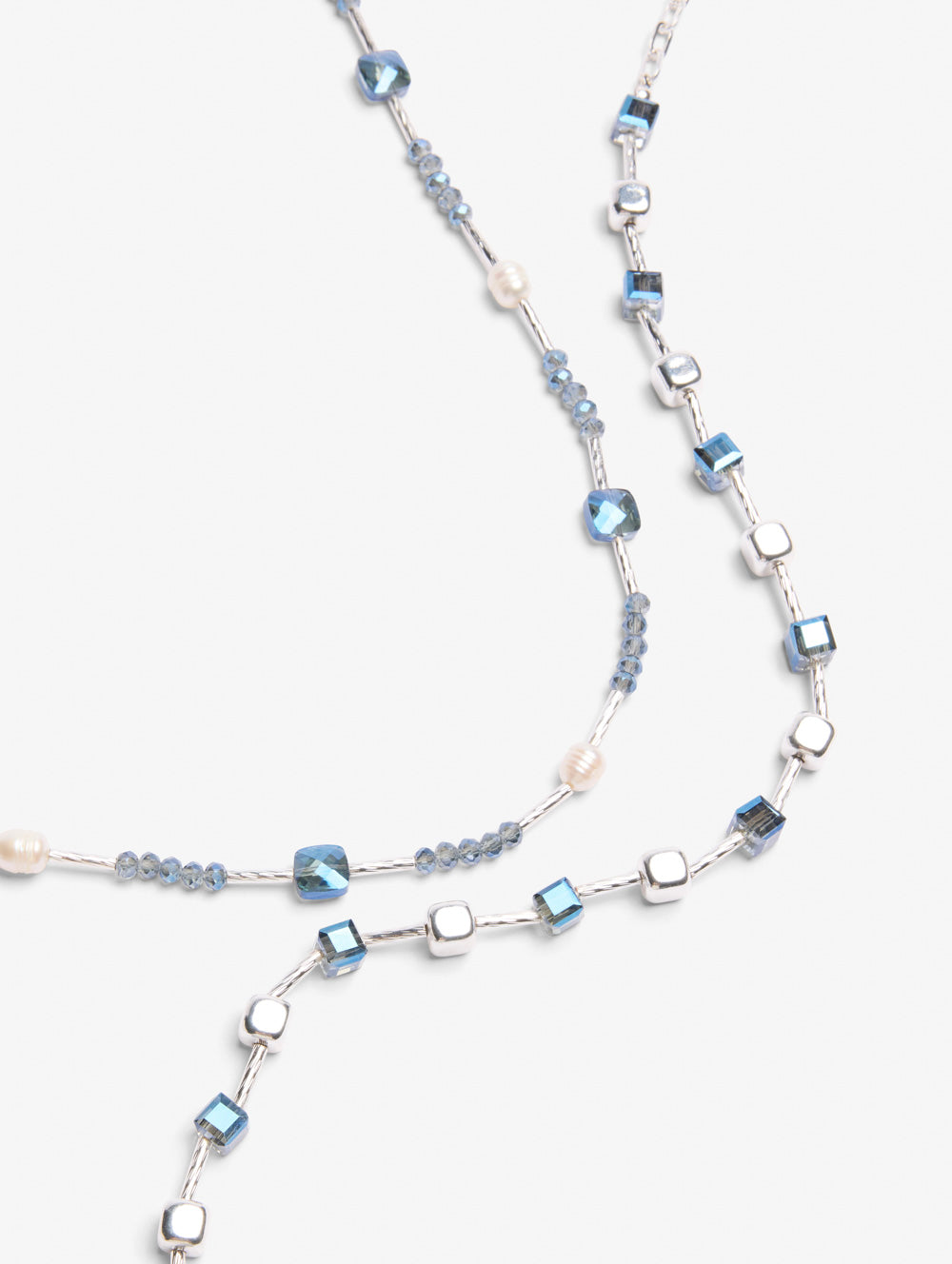 Midnight Square Bead Necklace