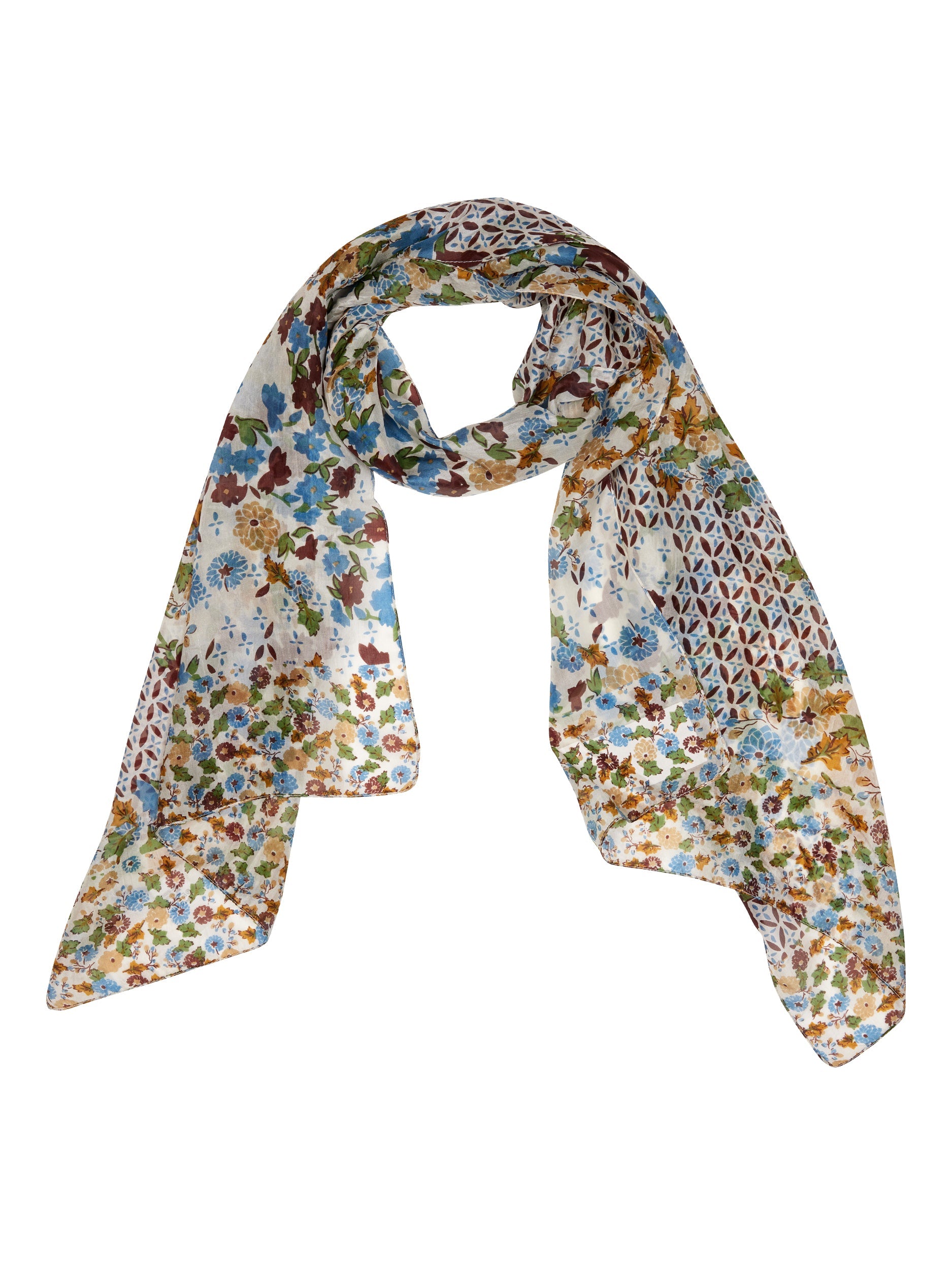 Summertime Blooms Silk Scarf