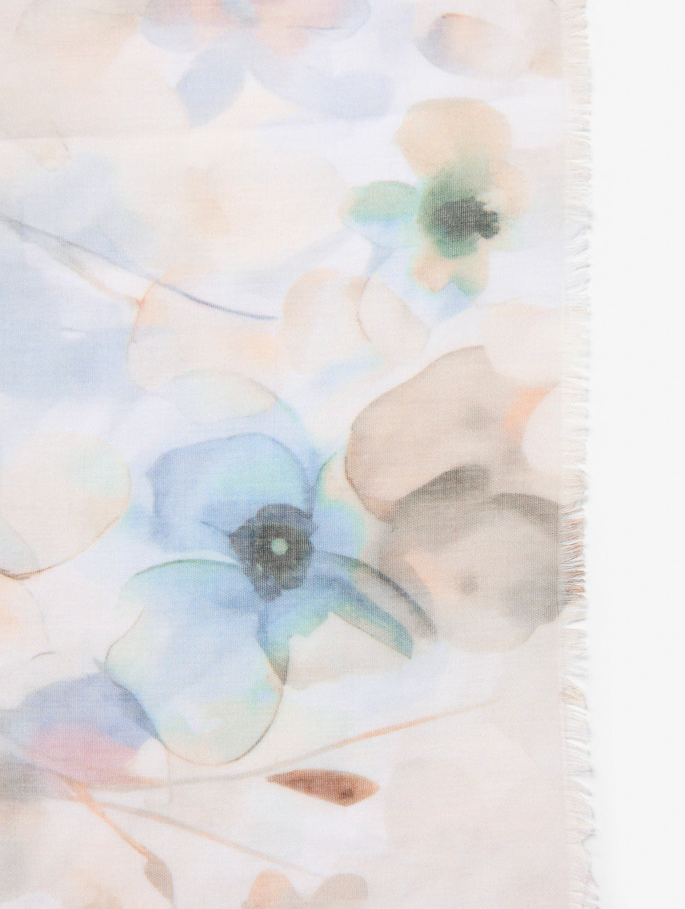 Blue Water Floral Scarf