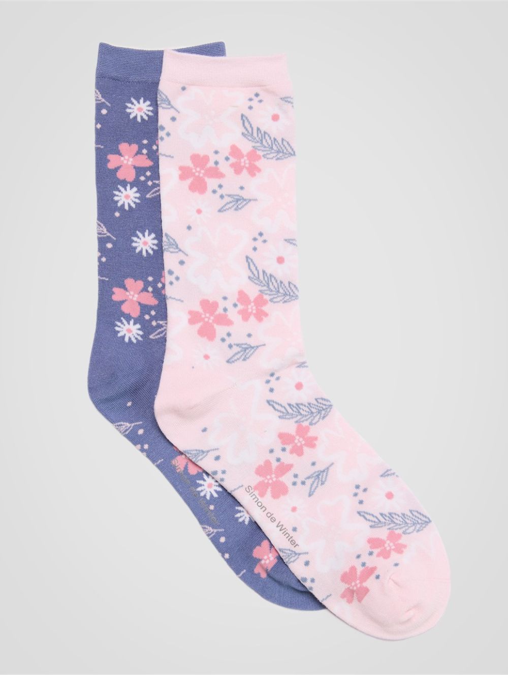 2 Pack Botanical Crew Socks