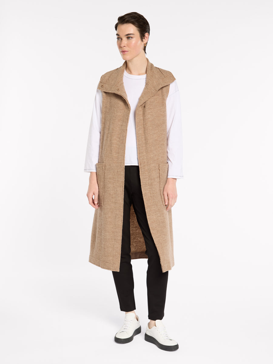 Boiled Wool Wrap Vest