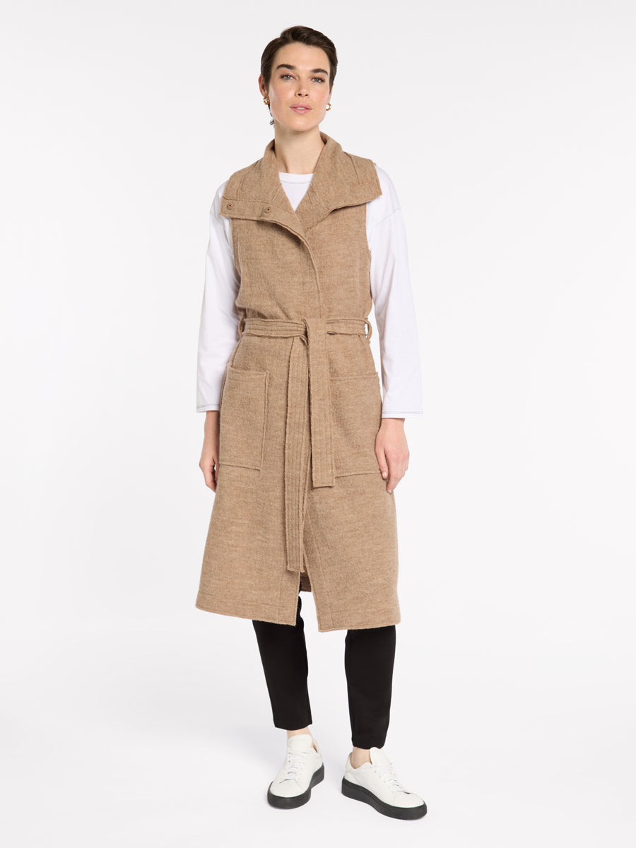 Boiled Wool Wrap Vest